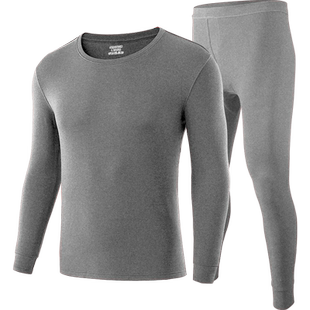 俞兆林保暖内衣薄款男士纯棉秋衣秋裤套装打底线衣线裤全棉毛衫冬