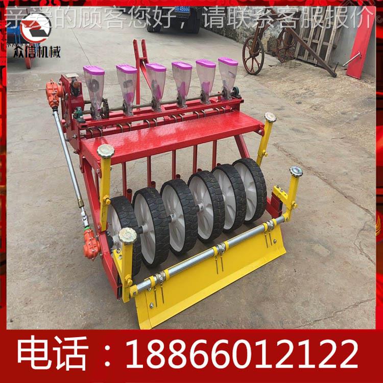 轮耕拖拉机带播种机 蔬高粱播种机油菜6行娃娃菜菠四菜菜籽播种旋