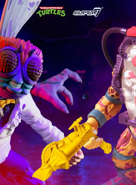 Super7忍者神龟ULTIMATES苍蝇博士诱变剂人关节可动摆件玩具手办