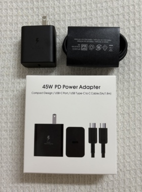 For Samsung 45W US Plug Charger Super Fast Charge Adapter s25 S24 S23 Ultra Plus Z Flip Fold 6 5 4 3