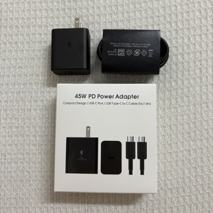 For Samsung 45W US Plug Charger Super Fast Charge Adapter s25 S24 S23 Ultra Plus Z Flip Fold 6 5 4 3