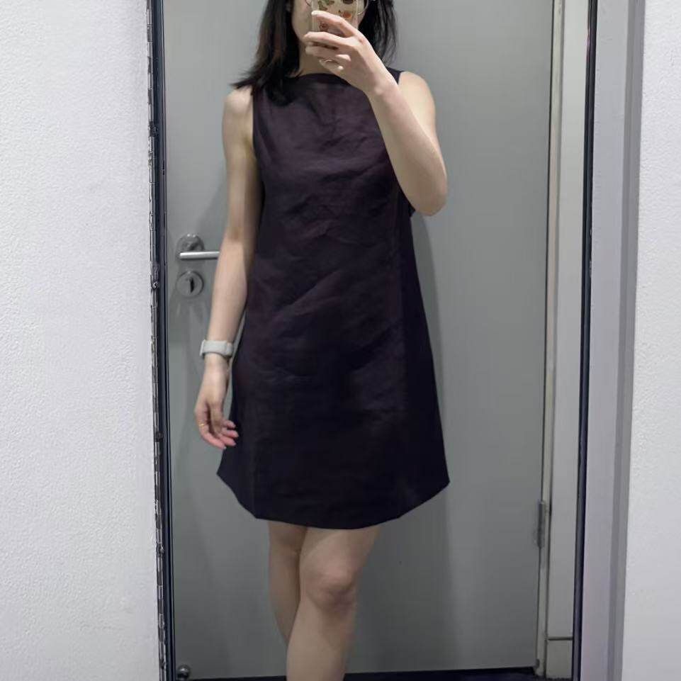C女装夏季新品修身简约通勤亚麻