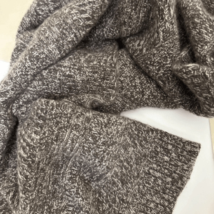 100%山羊绒花纱高品质重磅针织款围巾披肩