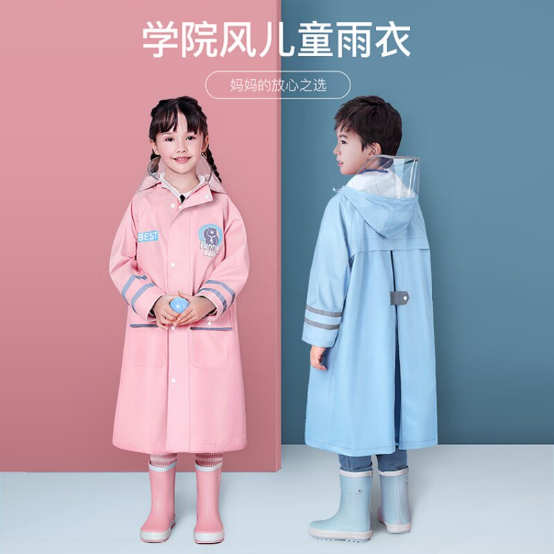 儿童卡通涤纶连体雨衣