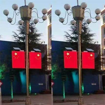 国旗灯箱广LKN告路杆路亚克灯力国旗灯箱led吸灯挂件户外发光塑
