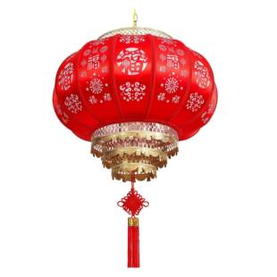 旋转羊灯笼走马灯笼新款镂XMQ空防水中皮国风自旋灯笼发光灯转动