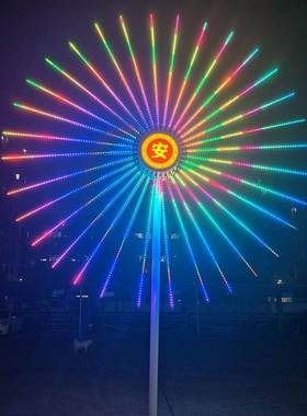 LED数烟花外灯灯光秀爆闪礼花灯码发光风车户OCK亮化景灯观装饰灯