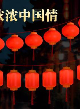 LED户外防亚YXM发光小灯笼横联串节日亮克化装水饰街道树挂饰力灯