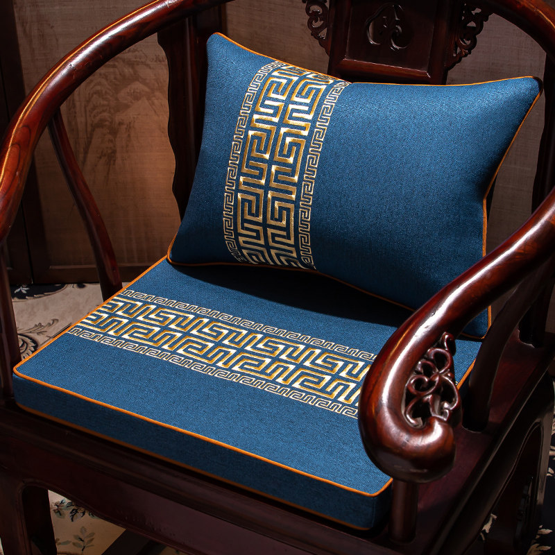 中式茶椅垫坐垫红木沙发椅子坐垫实木家具餐椅太师椅圈椅座垫定做