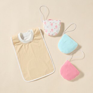 夏季新生婴儿纯棉围嘴加大口水巾防水吐奶垫巾男童女宝宝围脖围兜