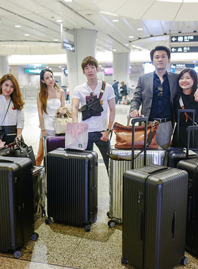 加厚铝框行李箱万向轮30大旅行箱软箱女28PC超轻拉链款拉杆箱32寸