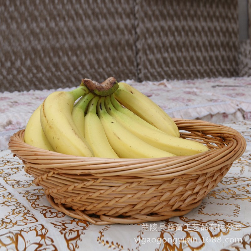 柳编放馒头的筐子藤编收纳框篮竹编砂锅托水果厨房家用盛馍框篮子
