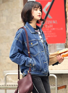 牛仔外套女宽松韩版港味春秋新款网红BF风学生短款夹克上衣潮