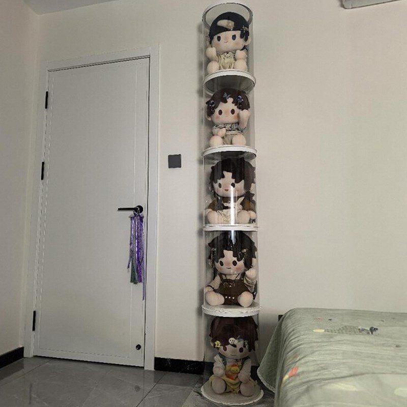 大娃娃收纳桶透明40cm公仔棉花娃娃整理装放毛绒玩偶玩具收纳神器