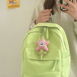 极简风纯色大学生迷你可爱小背包逛街女孩出游小巧书包小众双肩包