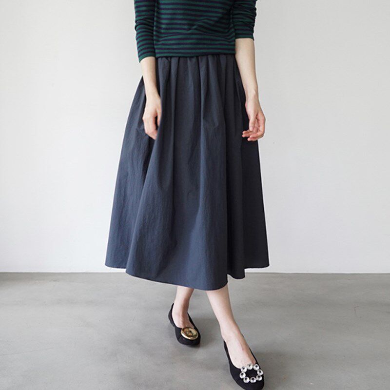 黑色松紧半身裙女中长款2023春夏新款胖mm高腰显瘦a字裙大摆伞裙