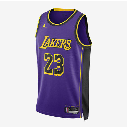 NIKE耐克男子NBA湖人球衣Swingman球迷版速干篮球背心 DO9530-508