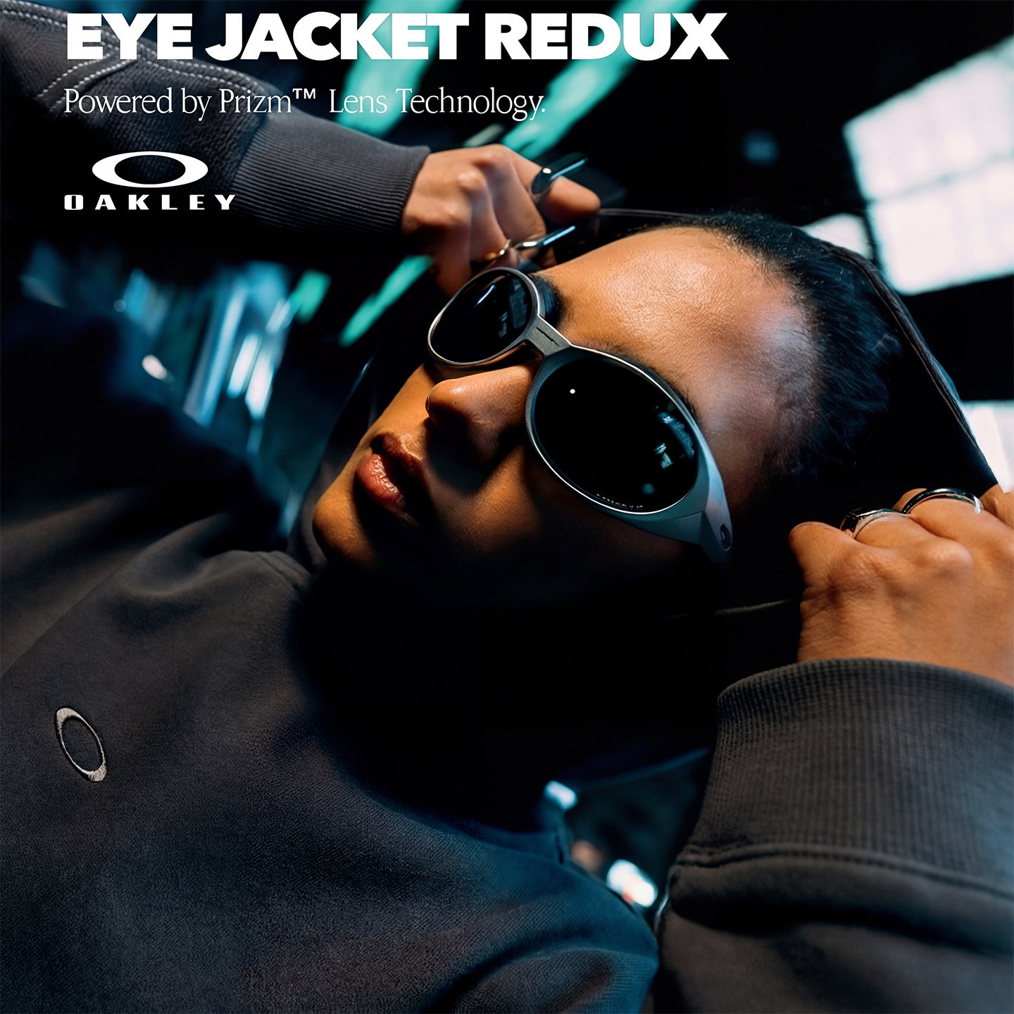 Oakley欧克利休闲眼镜男女复古猫眼全框户外运动镜Eyejacket 9438 - 实物图