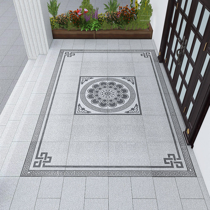 庭院地铺石拼花地砖室外院子地铺石造型防滑庭院地砖室外庭院地砖