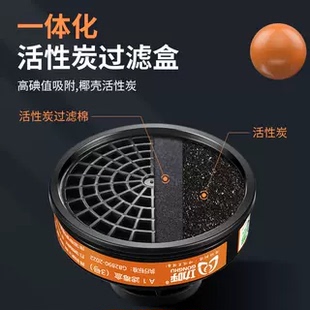3301CN滤毒盒喷漆专业化工气体农药电焊烟甲醛3200防毒面具过滤盒