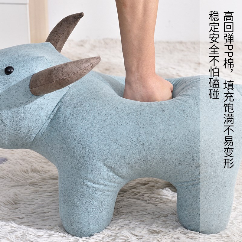 动物凳子家用矮凳坐凳沙发垫脚凳换鞋凳软包小板凳儿童可爱卡通凳