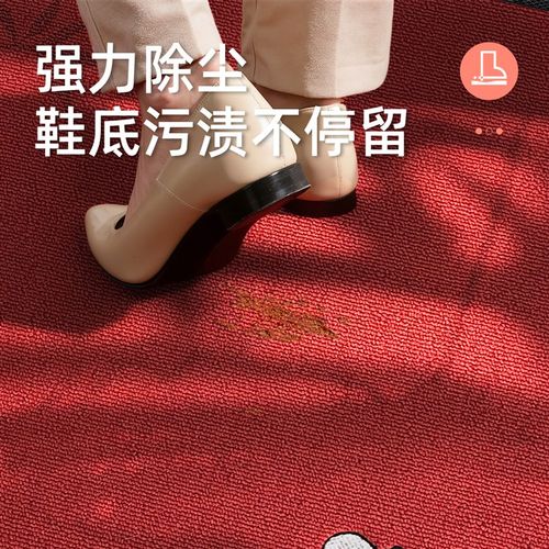 入户门地垫进门门垫门口玄关客厅地毯脚垫可裁剪红色喜庆高级地毯