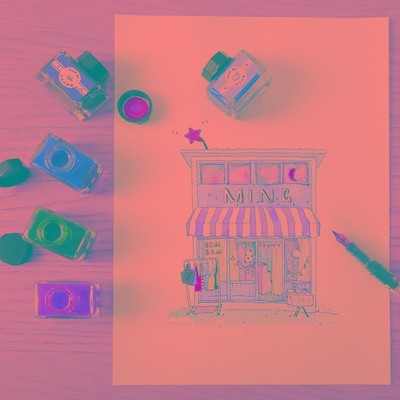 BANMI彩墨钢笔淡彩勾线用防水不褪色彩色墨水绘画漫画颜料水彩画