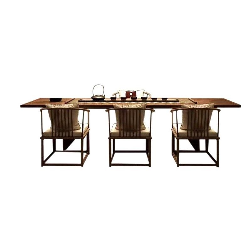 北美黑胡桃木新中式茶桌椅组合实木办公室泡茶桌茶台禅意茶几,住宅家具,家用茶台/茶桌,淘宝优惠券,粉丝福利购,淘宝优惠卷