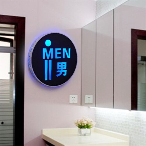 男女洗手间指示牌LED灯发光双面吊挂卫生间提示牌wc厕所标志提示