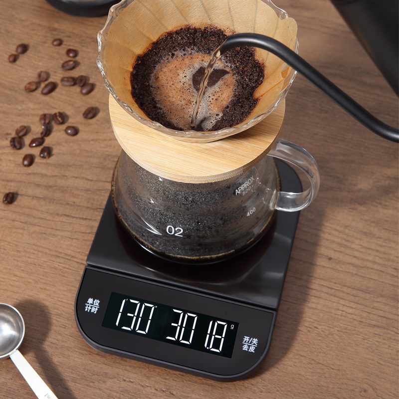 烨微咖 咖啡电子秤意式手冲专用称重计时高精度家用厨房烘焙计时
