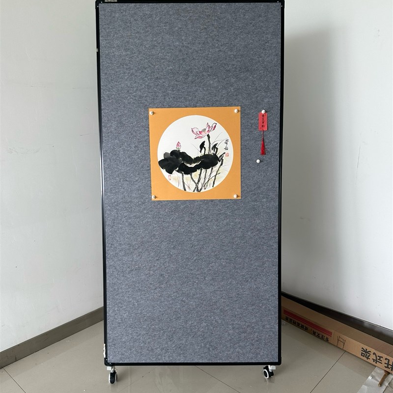 可移动磁性毛毡墙画板画架用毛毡书法国画磁吸毛毡四尺画板六尺
