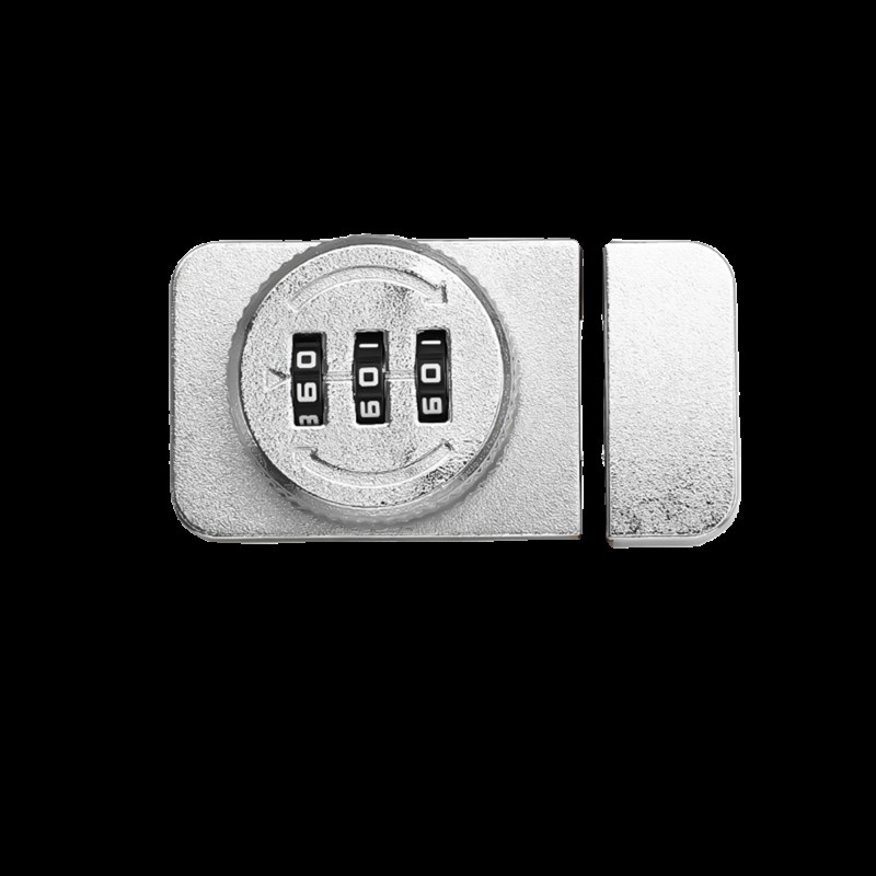 免打孔防盗密码插销柜门锁柜子锁鞋柜抽屉家俱单开门锁扣衣柜锁具