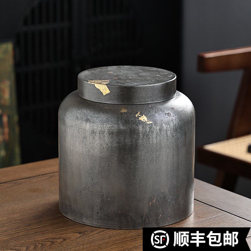 锡罐大号高纯度锡茶叶罐茗茶茶仓密封储茶罐家用存茶锡器 3斤装