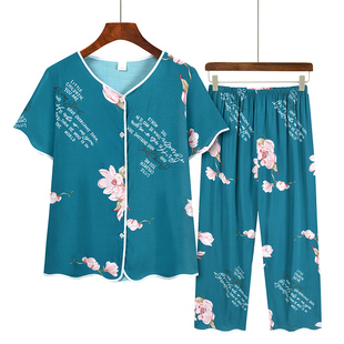 开衫 薄款 妈妈装 衣服 休闲套装 老人夏装 上衣两件套奶奶装 中老年夏季