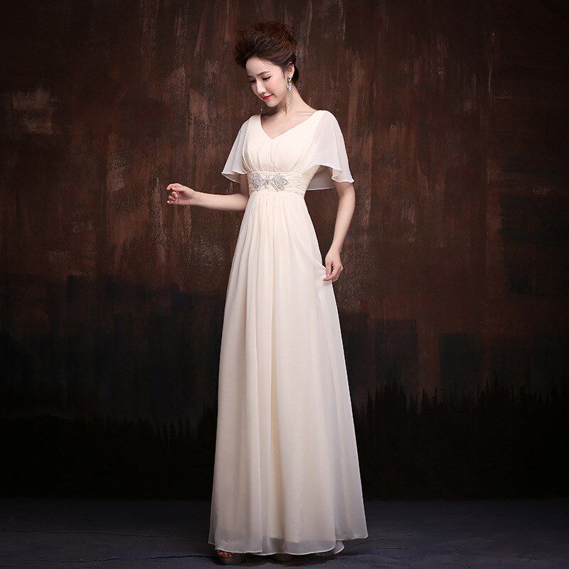 伴娘服大码2024新款欧美宴会显瘦年会演出主持人晚礼服连衣裙春季