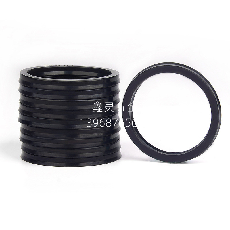 USH/UPH液压气缸油封53/55/56/58*63/65/66/68*6密封圈黑色丁晴胶
