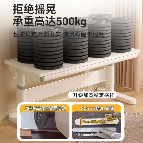 朵慈儿童学习桌小学生家用写字作业桌课桌椅套装手动升降实木书桌