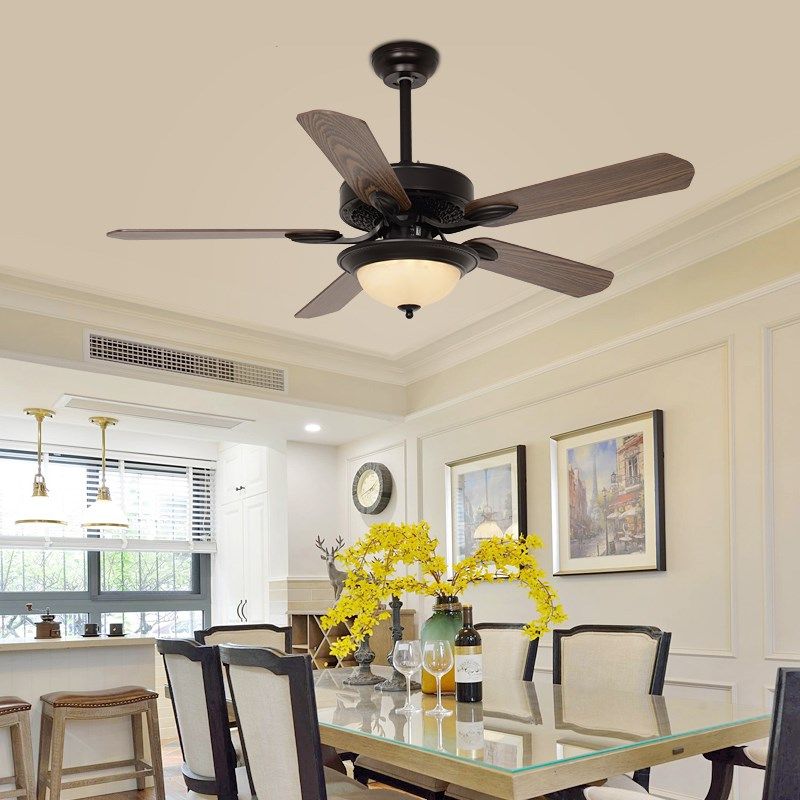 变频遥控静音吊扇灯卧室木叶电风扇灯餐厅客厅家用铁叶电扇吊风扇