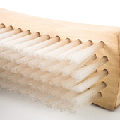 干洗店羽绒服专用刷子木质长毛硬刷水洗刷B4高毛刷子洗衣服清洁刷