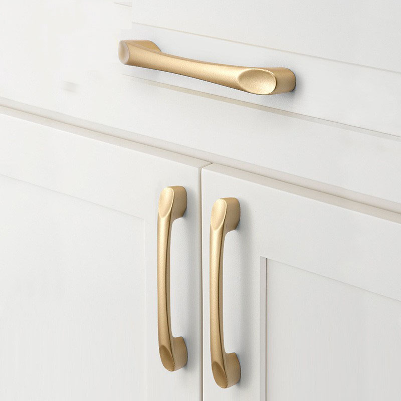 孔距64/96/128/192MM美式黑色衣橱柜抽屉把手 简约药柜茶几门拉手