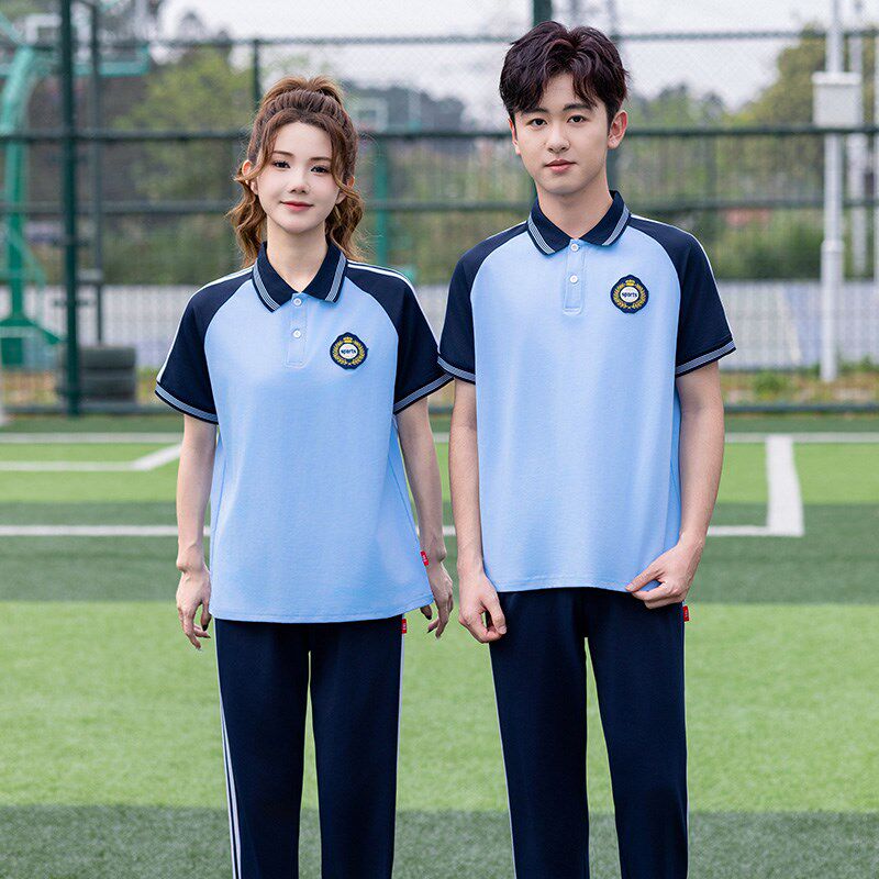 定制夏季新款纯棉短袖小学初中生校服高中大学班服亲子装T恤团购