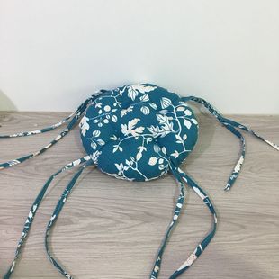 圆形坐垫薄团泡泡垫圆石凳垫子椅子垫吧台圆形板凳垫定做加绑带