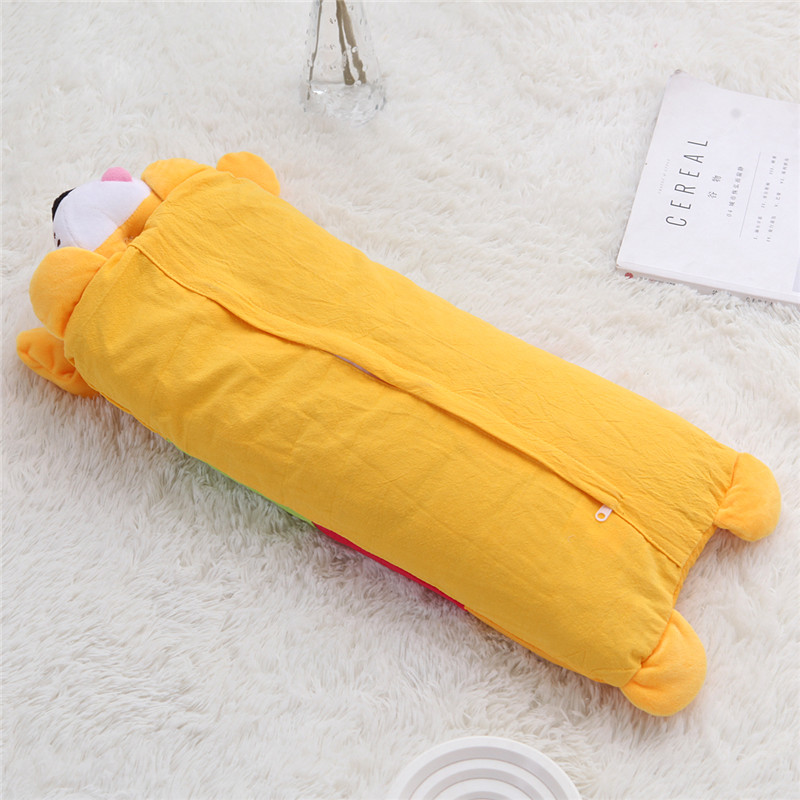 卡通儿童枕头加长狗头荞麦枕芯纯棉枕套0-6岁幼儿园午睡玩具抱枕