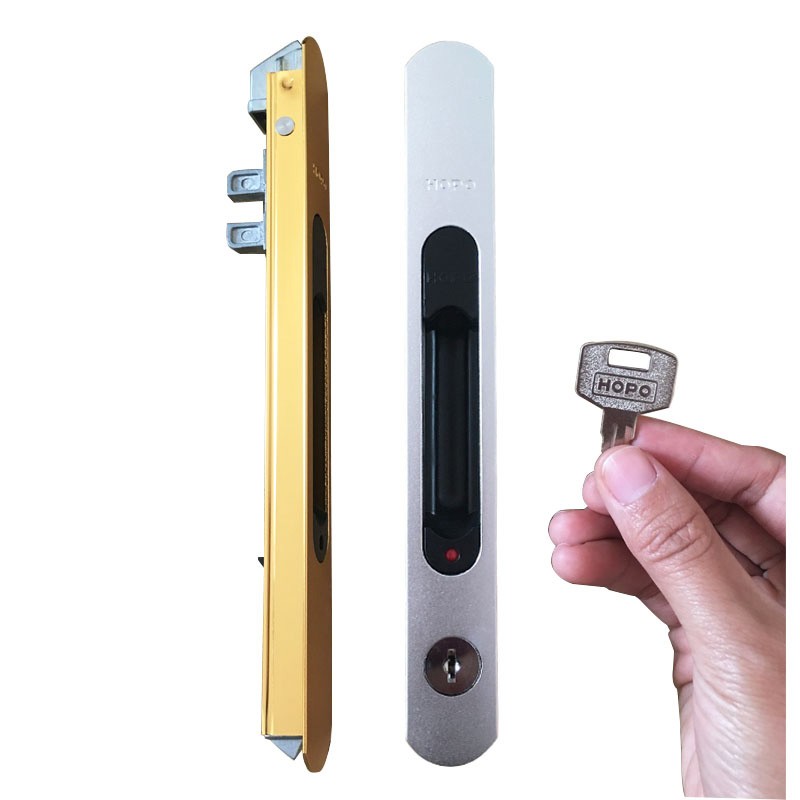 HOPO好博铝合金推拉门锁条锁一字锁MA锁移门两点锁推拉窗锁MA436