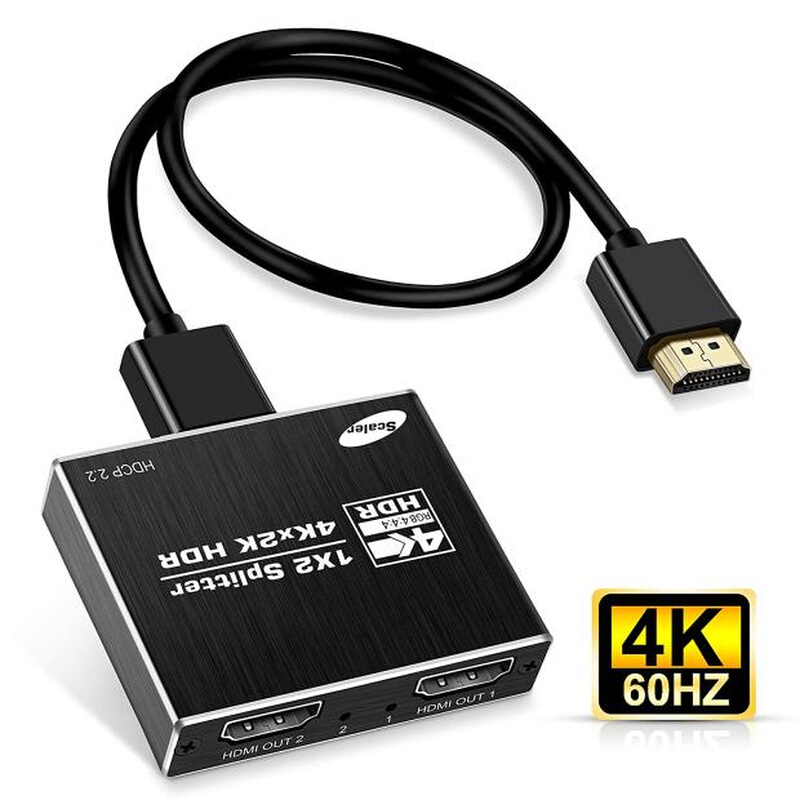 HDCP2.2破解器解码器HDMI2.0分配器1进2出一进二出4K60缩放Scaler