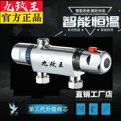 九玫王淋浴热水器自动调温混水阀卫浴器明装恒温带上水龙头