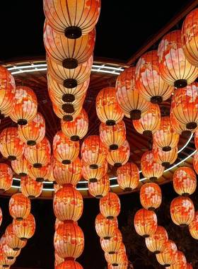 户外仿古风GVY古灯笼古镇街道钻石网红夜装饰布置灯花防水越南景