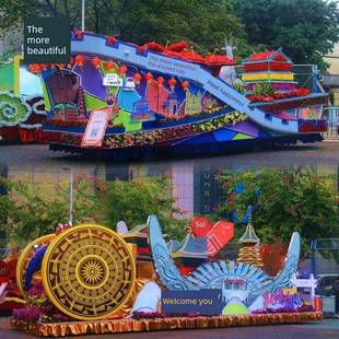 大型日花灯定制中秋节春节夜元宵会灯巡856游花车不城灯展花灯会