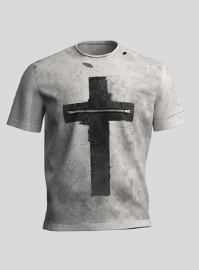 DreamBand『拉链十字』26SS原创·t恤男女通用暗黑风短袖哥特风