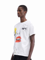 Dream BandSS2025 New simple sketch T-shirt, loose short-sleeved pure cotton T-shirt, summer slimming graffiti for boys thumbnail 3